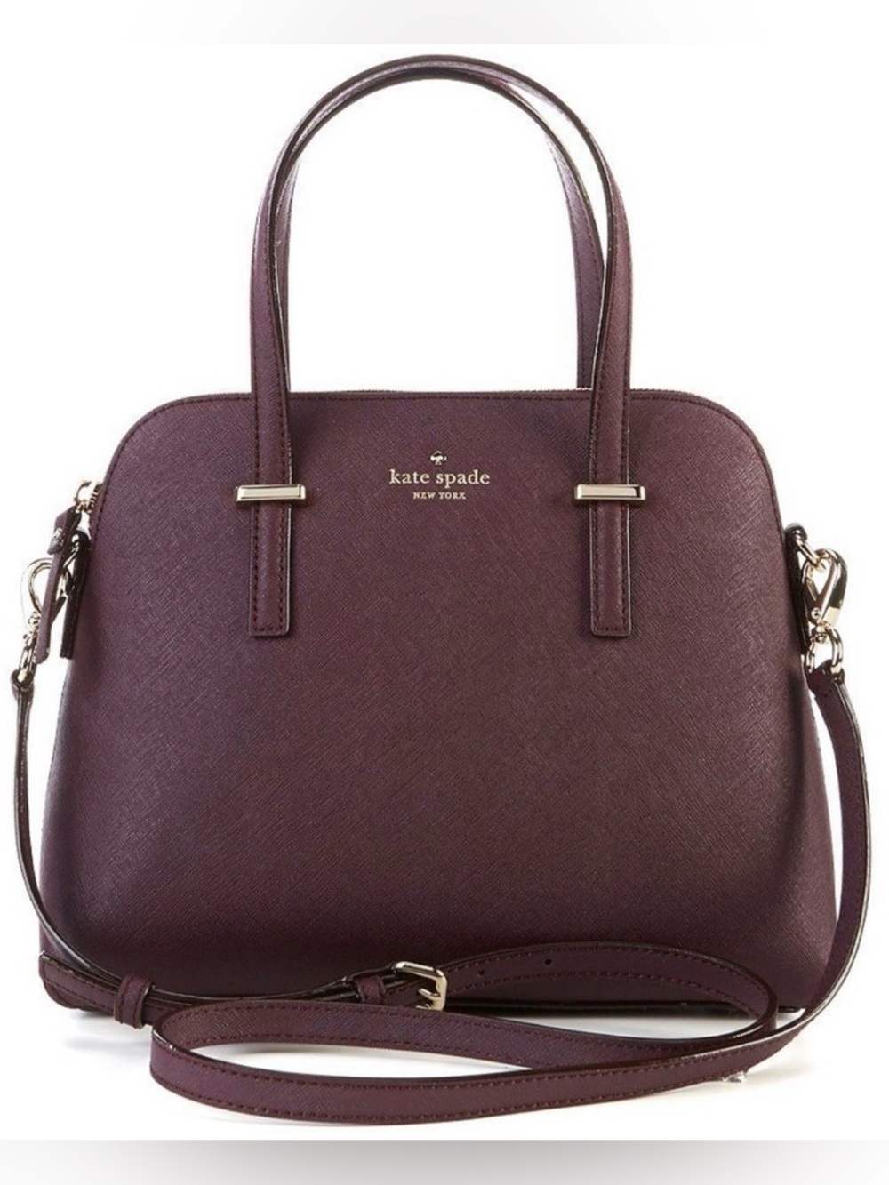 Kate Spade Cedar Street Maise Satchel Purse in Mulled Wine Burgundy